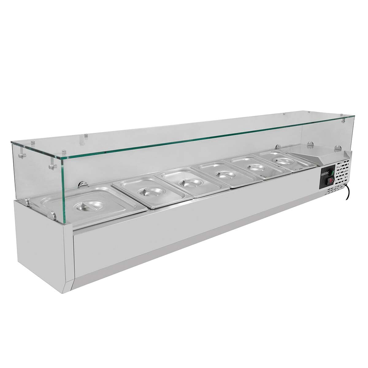 EASYLINE Kühlaufsatz 380 mit Glasabdeckung 7xGN1/3 - 1600