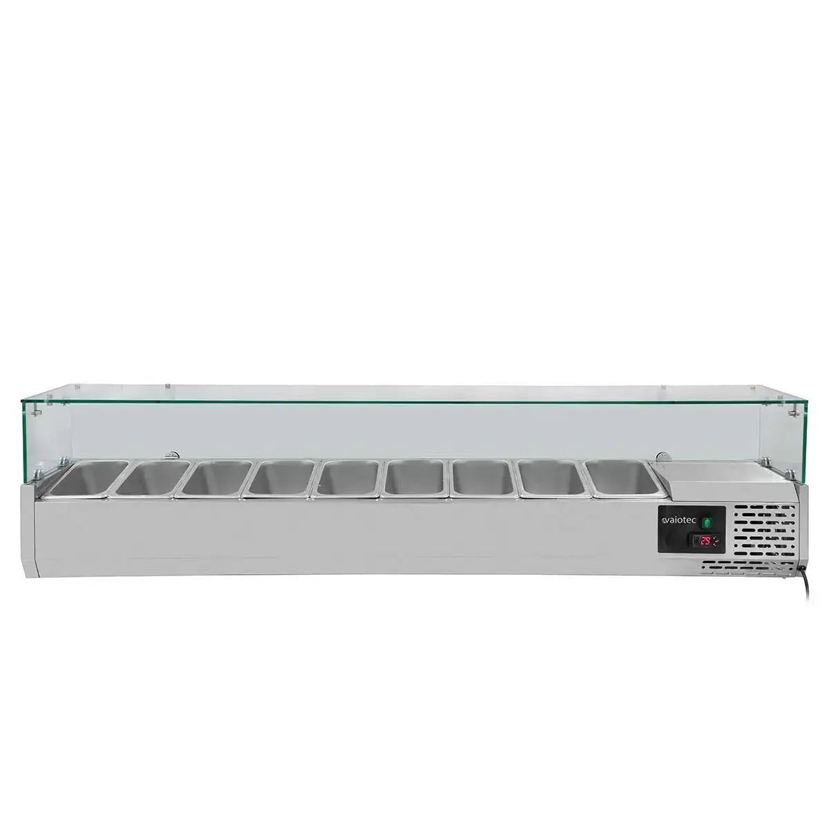 EASYLINE Kühlaufsatz 380 mit Glasabdeckung 9xGN1/3 - 2000 - Gastro-Bedarf24 GmbH