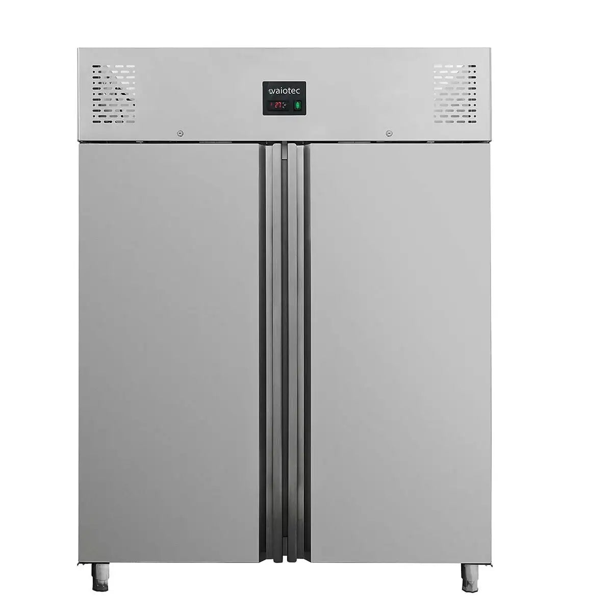 Edelstahl-Kühlschrank mit Doppeltür für Gastronomie, professionell und robust