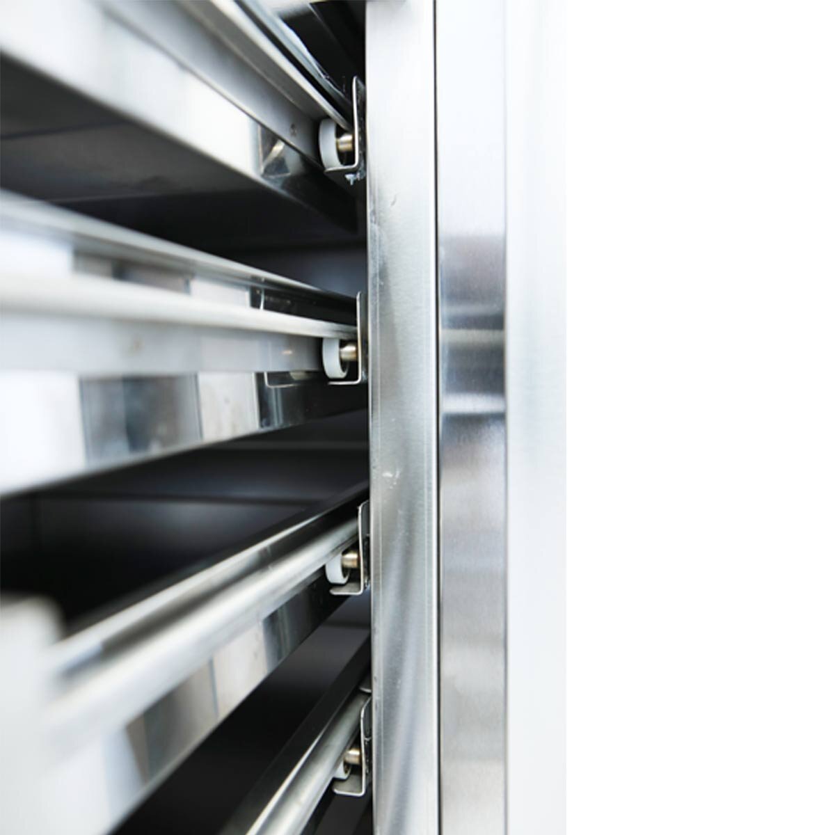 EASYLINE Pizzakühltisch 800 / 1-türig & 7 Schubladen "schwarz" inkl. Kühlaufsatz GN1/4