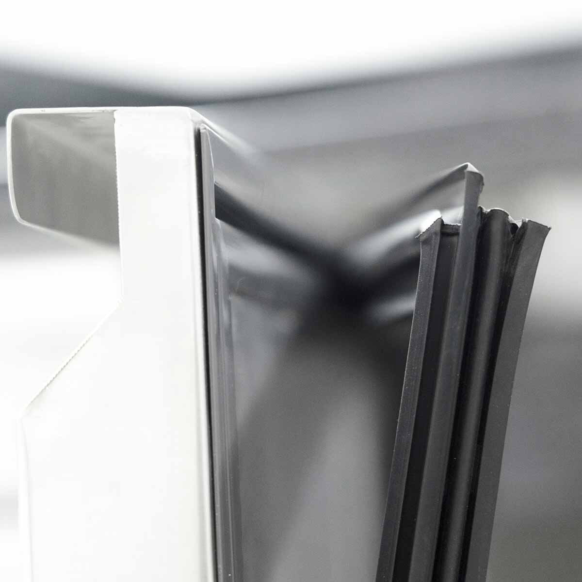 EASYLINE Pizzakühltisch 800 / 2-türig & 7 Schubladen "schwarz" inkl. Kühlaufsatz GN1/3