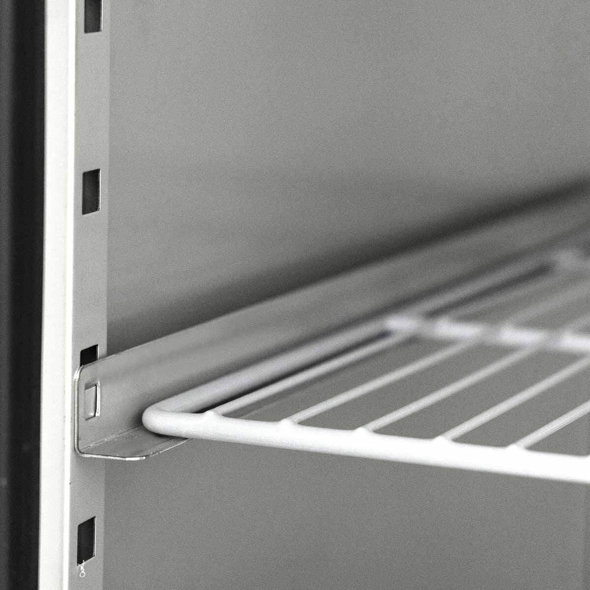 EASYLINE Pizzakühltisch 800 / 2-türig & 7 Schubladen "schwarz" inkl. Kühlaufsatz GN1/3