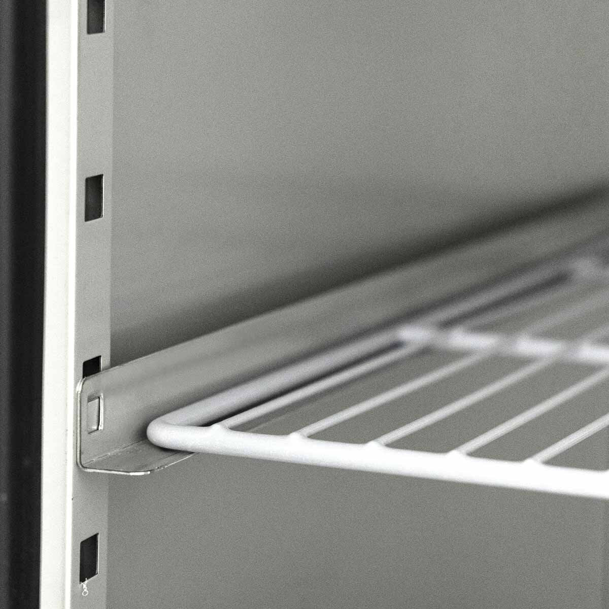 EASYLINE Pizzakühltisch 800 / 2-türig & 7 Schubladen "schwarz" inkl. Kühlaufsatz GN1/4