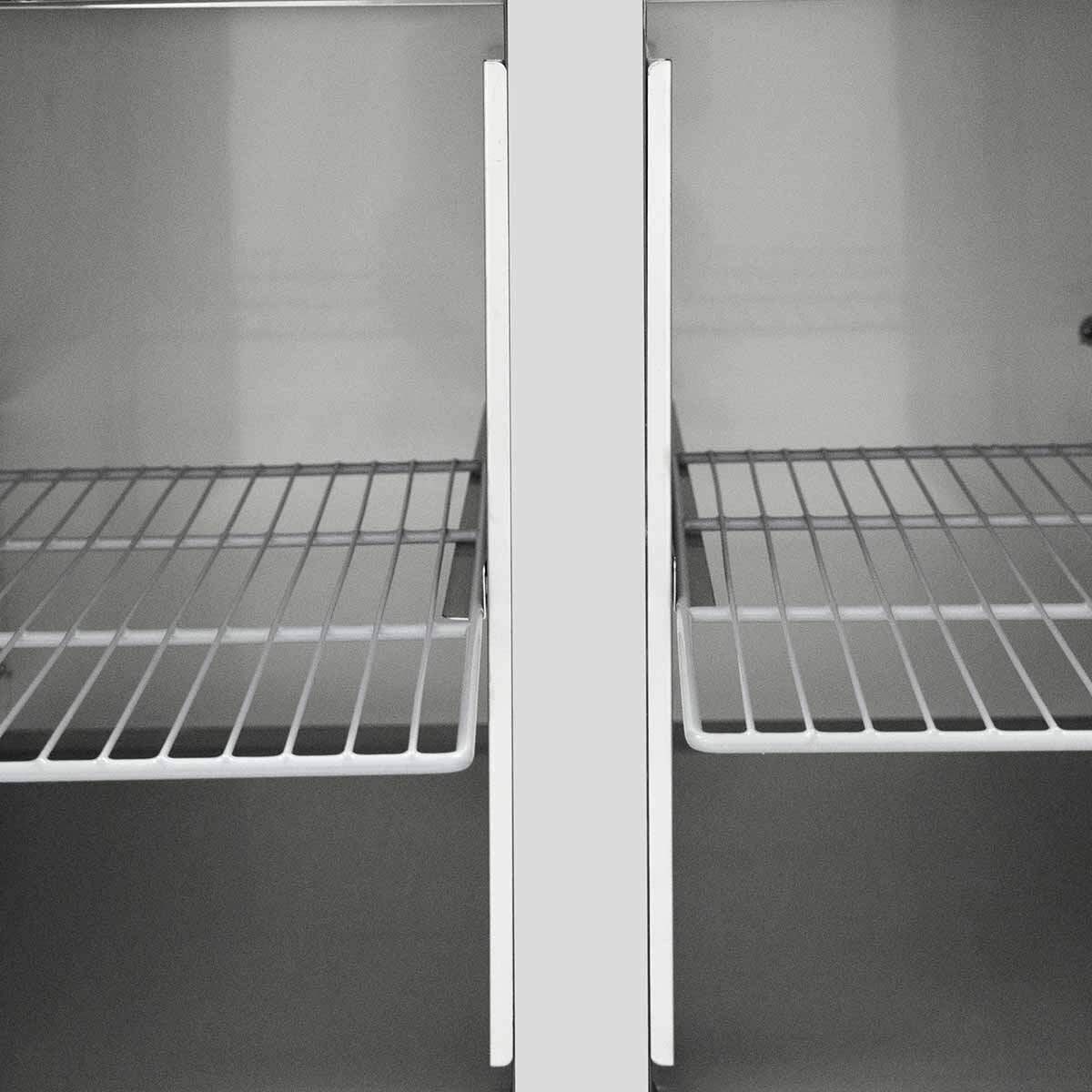 EASYLINE Pizzakühltisch 800 / 2-türig & 7 Schubladen "schwarz" inkl. Kühlaufsatz GN1/4