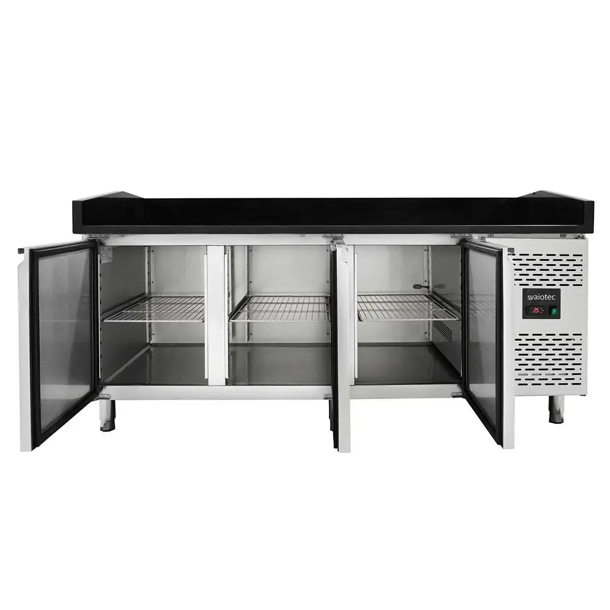 EASYLINE Pizza Refrigerated Table 800 / 3-door "black" incl. GN1/4 Cooling Attachment