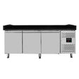 EASYLINE Pizzakühltisch 800 / 3 - türig "schwarz" - Gastro - Bedarf24