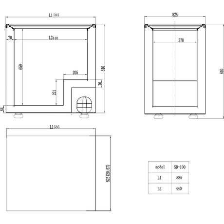 EASYLINE Tiefkühltruhe 100 mit Glasschiebedeckel - Gastro - Bedarf24 GmbH