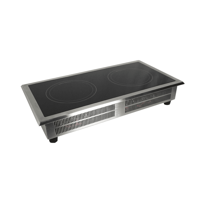 Einbau Induktionsherd 2 Zonen - 712x382x115 mm - 7 kW - Gastro-Bedarf24 GmbH
