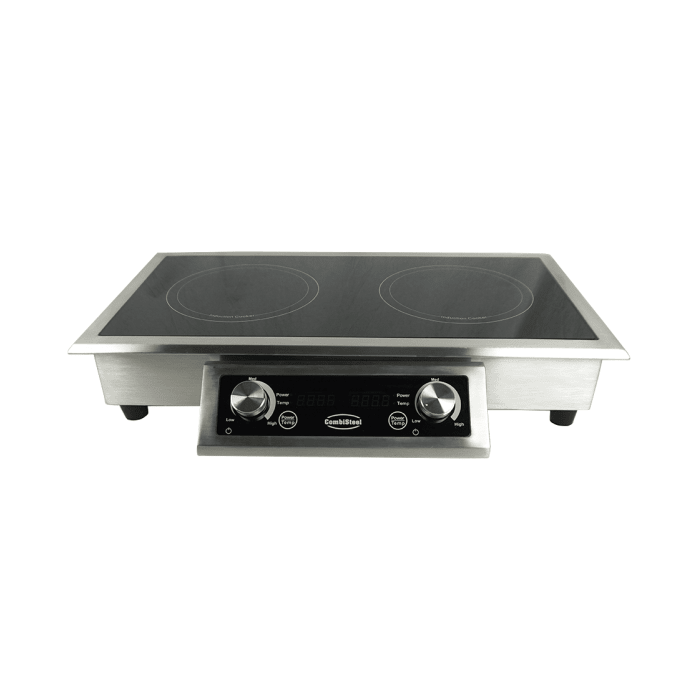 Einbau Induktionsherd 2 Zonen - 712x382x115 mm - 7 kW - Gastro-Bedarf24 GmbH