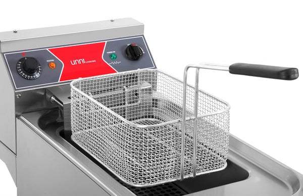 Elektro Fritteuse 10 Liter - 325x650x850/900 mm - 9 kW - Gastro-Bedarf24 GmbH