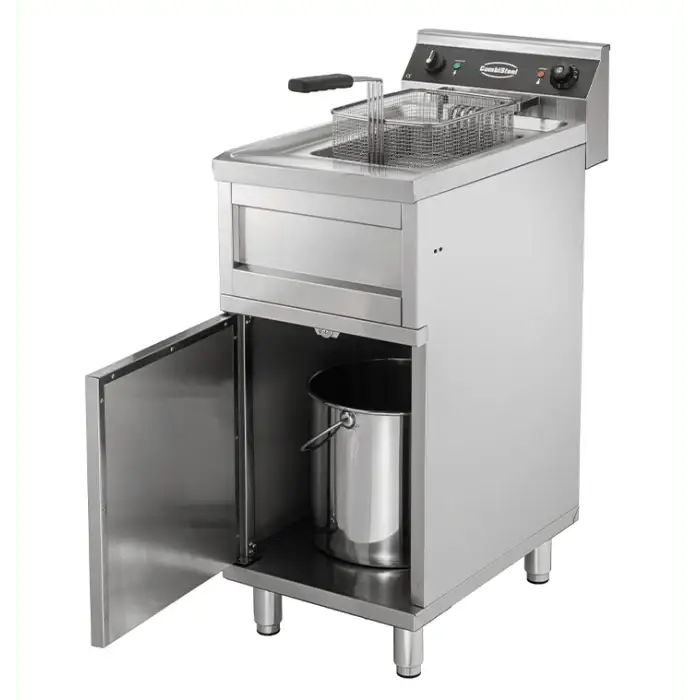 Elektro Fritteuse - 12 Liter - 400x700x850 mm - 6 kW - Gastro-Bedarf24 GmbH