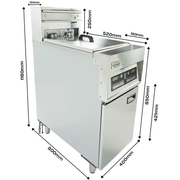 Elektro Fritteuse - 25 Liter - 400x800x1180 mm - 18 kW - Gastro-Bedarf24 GmbH