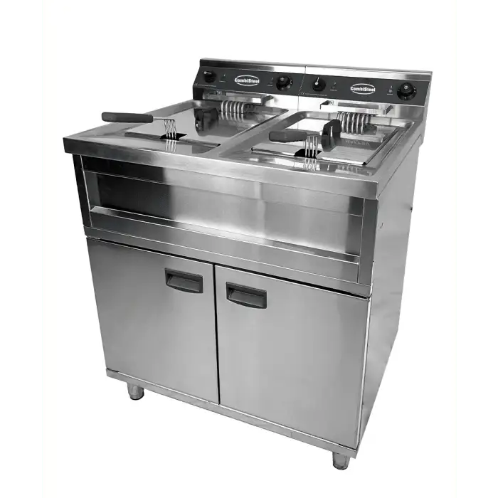 Elektro Fritteuse - 2x12 Liter - 800x700x850 mm - 12 kW - Gastro-Bedarf24 GmbH