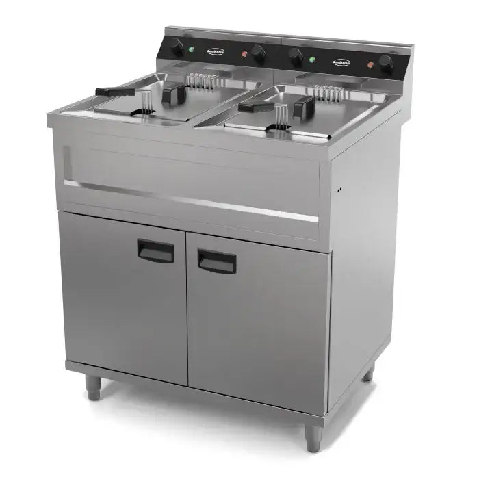 Elektro Fritteuse 2x12 Liter - 800x700x850 mm - 18 kW - Gastro-Bedarf24 GmbH