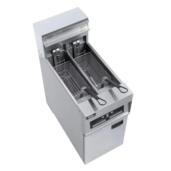 Elektro Fritteuse - 2x12,5 Liter - 400x800x1180 mm - 18 kW - Gastro-Bedarf24 GmbH