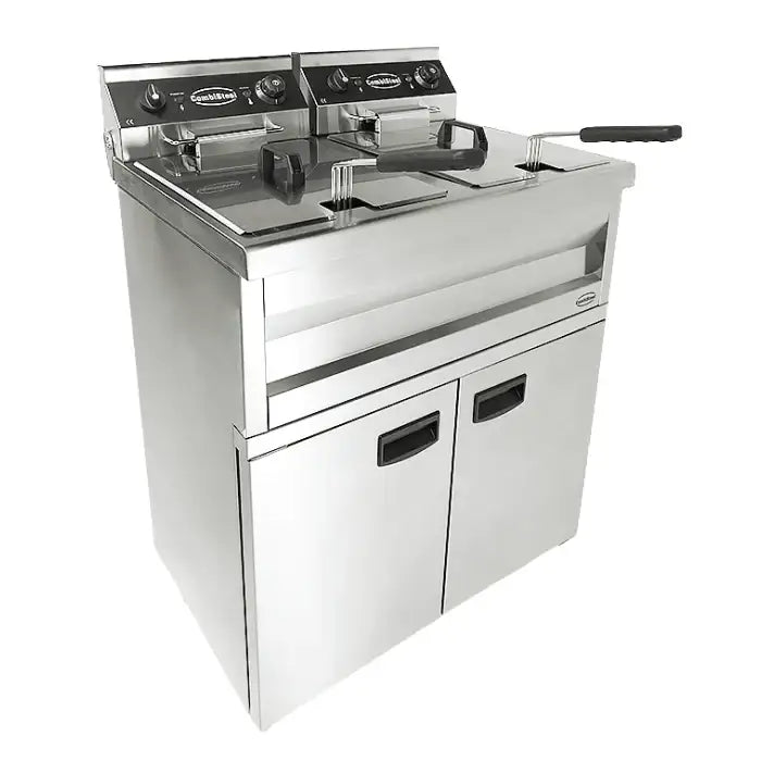 Elektro Fritteuse - 2x9 Liter - 695x530x970 mm - 6,6 kW - Gastro-Bedarf24 GmbH