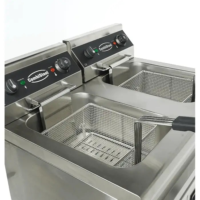 Elektro Fritteuse - 2x9 Liter - 695x530x970 mm - 6,6 kW - Gastro-Bedarf24 GmbH