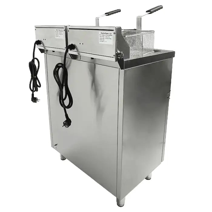 Elektro Fritteuse - 2x9 Liter - 695x530x970 mm - 6,6 kW - Gastro-Bedarf24 GmbH