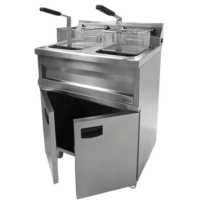 Elektro Fritteuse - 2x9 Liter - 695x530x970 mm - 6,6 kW - Gastro-Bedarf24 GmbH
