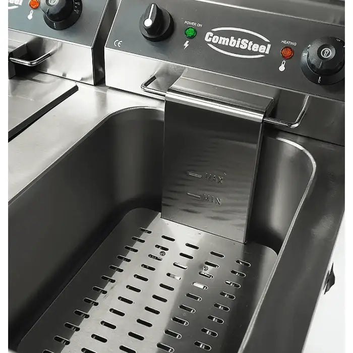 Elektro Fritteuse - 2x9 Liter - 695x530x970 mm - 6,6 kW - Gastro-Bedarf24 GmbH