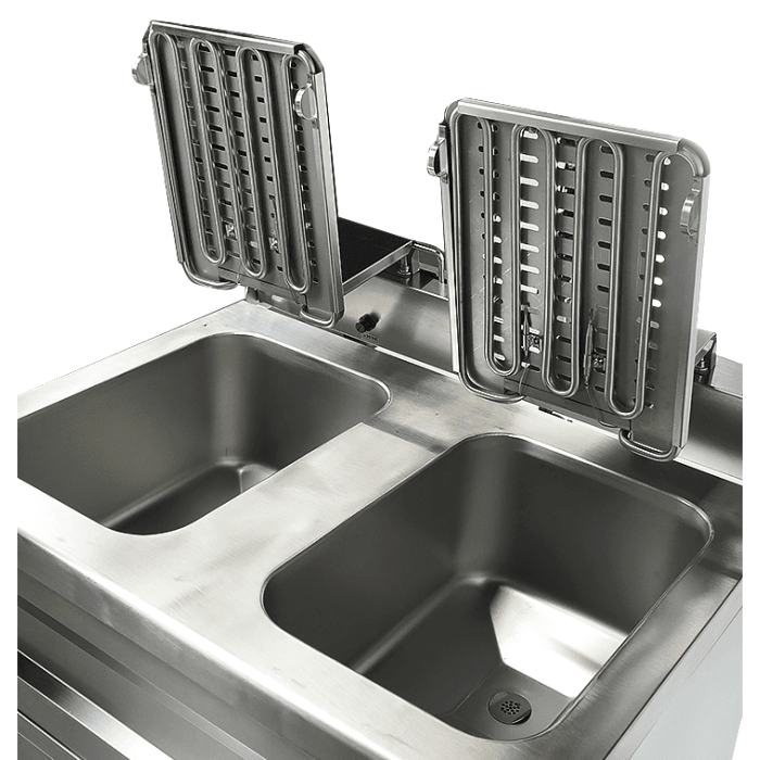 Elektro Fritteuse - 2x9 Liter - 695x530x970 mm - 6,6 kW - Gastro-Bedarf24 GmbH