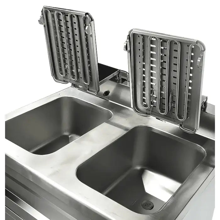 Elektro Fritteuse - 2x9 Liter - 695x530x970 mm - 6,6 kW - Gastro-Bedarf24 GmbH