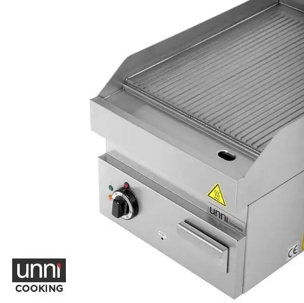 Elektro-Grillplatte - Geriffelt - 400x650x320 mm - 4,5kW - Gastro-Bedarf24 GmbH