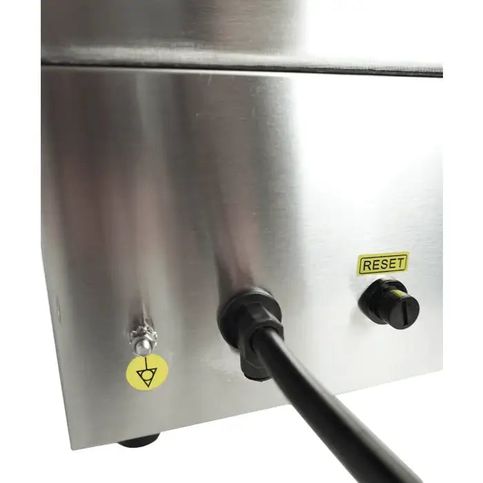 Elektro-Grillplatte - Gerillt - 360x450x220 mm - 2 kW - Gastro-Bedarf24 GmbH