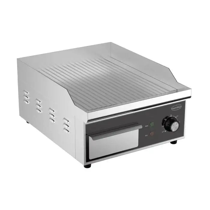 Elektro-Grillplatte - Gerillt - 360x450x220 mm - 2 kW - Gastro-Bedarf24 GmbH