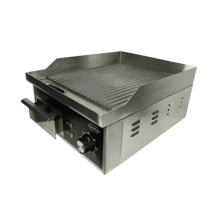 Elektro-Grillplatte - Gerillt - 360x450x220 mm - 2 kW - Gastro-Bedarf24 GmbH