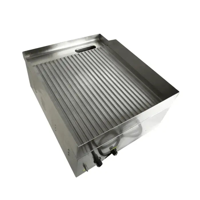 Elektro-Grillplatte - Gerillt - 360x450x220 mm - 2 kW - Gastro-Bedarf24 GmbH