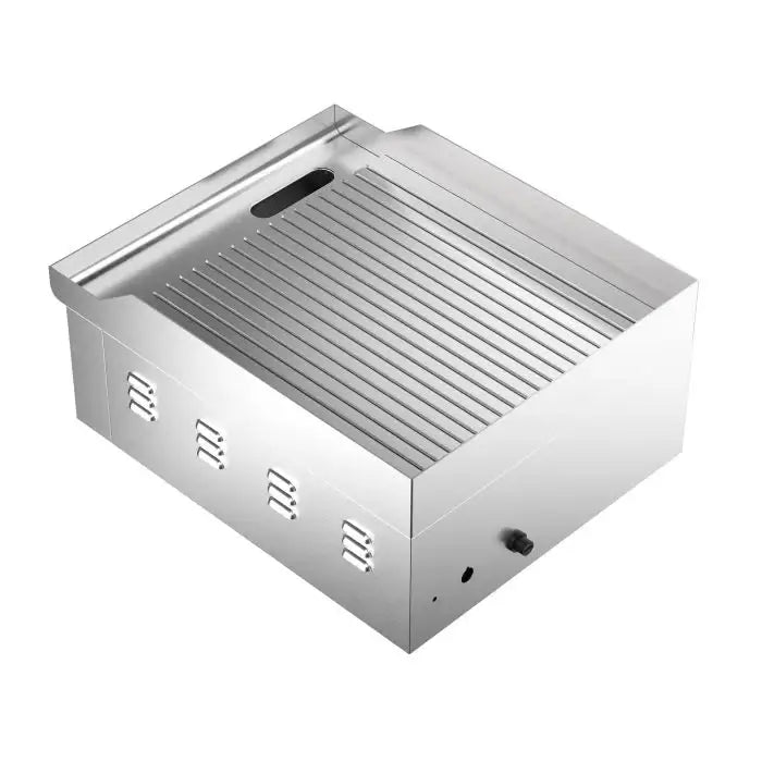 Elektro-Grillplatte - Gerillt - 360x450x220 mm - 2 kW - Gastro-Bedarf24 GmbH