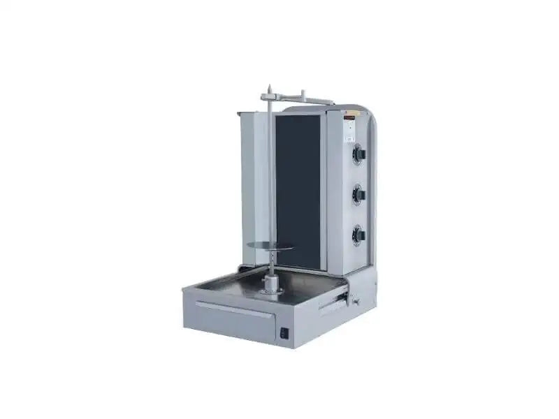 Elektro Gyrosgrill / Dönergrill mit Motor unten / 3 Brenner / max. 30 kg / inkl. Flügeltüren - Gastro-Bedarf24 GmbH