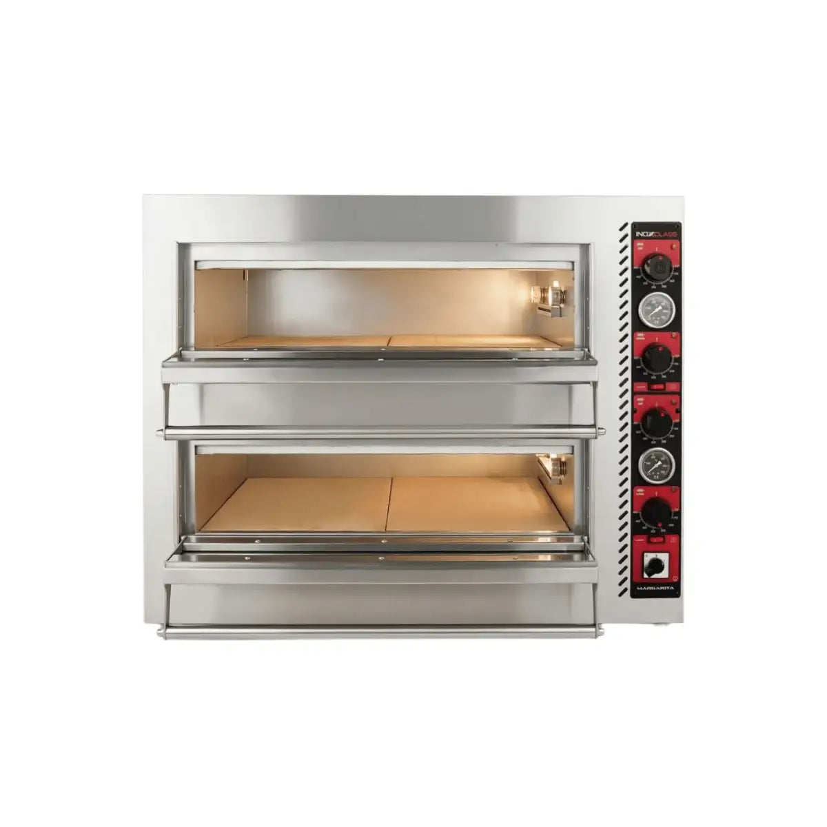 Elektro Pizzaofen Analog - 4 + 4 x 33 cm - Gastro-Bedarf24 GmbH