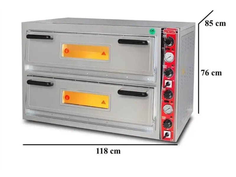 Elektro Pizzaofen Classic / 6+6x30 cm mit Thermometer / Breit / PO/9262 DE/T