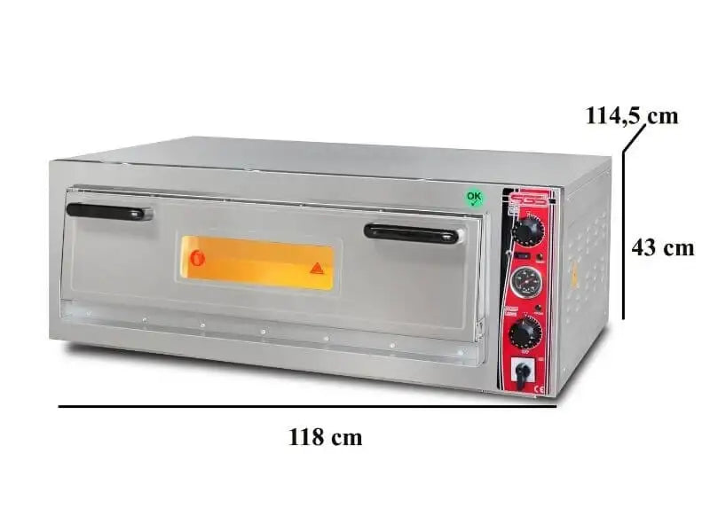 Elektro Pizzaofen Classic / 9x30 cm mit Thermometer / Breit / PO/9292 E/T