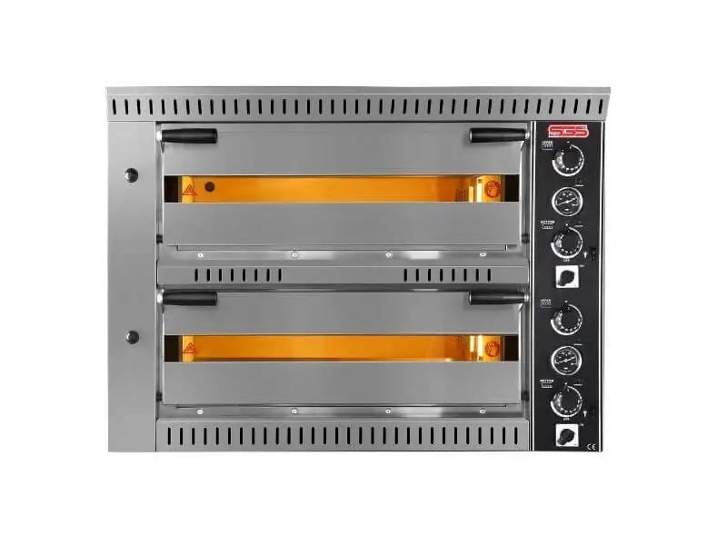 Elektro Pizzaofen mit Haube / 4+4x34 cm / PO/7070 DE - Vollschamott