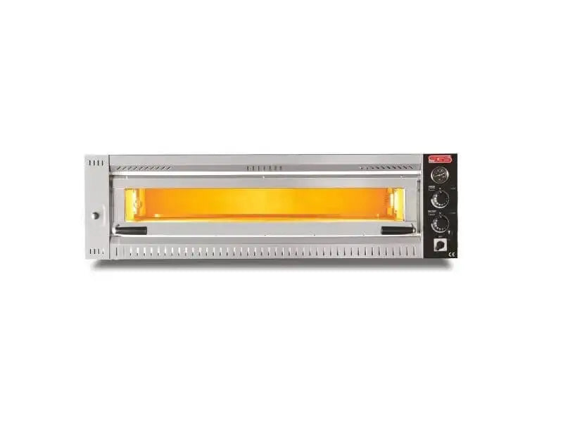 Elektro Profi Pizzaofen / 6x34 cm (Breit) / Vollschamott / PO 10570/T