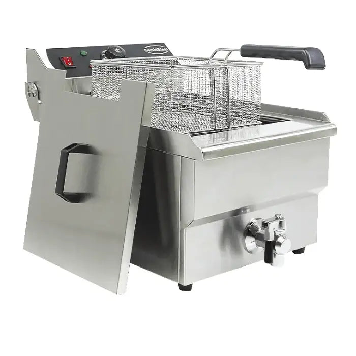 Elektro Tischfritteuse - 10 Liter - 340x560x380 mm - 5 kW - Gastro-Bedarf24 GmbH