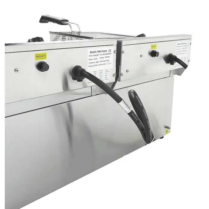 Elektro Tischfritteuse 2x10 Liter - 690x560x380 mm - 10 kW - Gastro-Bedarf24 GmbH