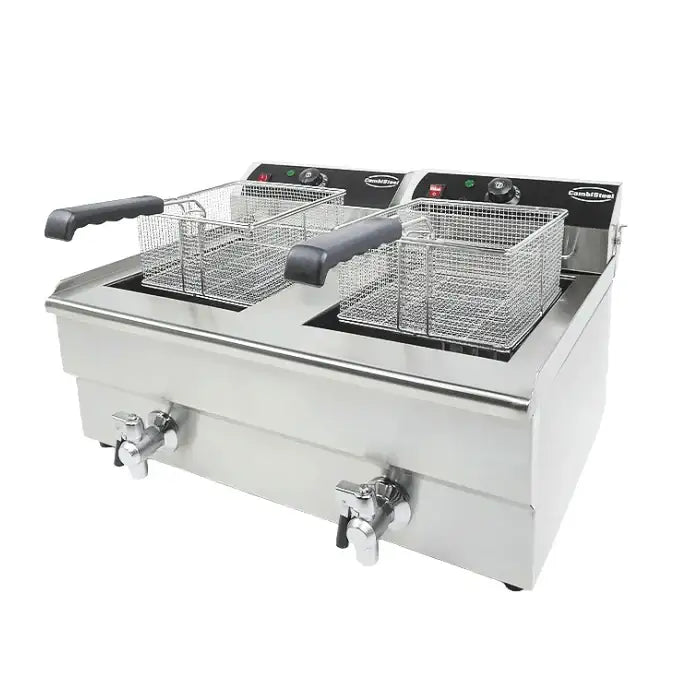Elektro Tischfritteuse 2x10 Liter - 690x560x380 mm - 10 kW - Gastro-Bedarf24 GmbH