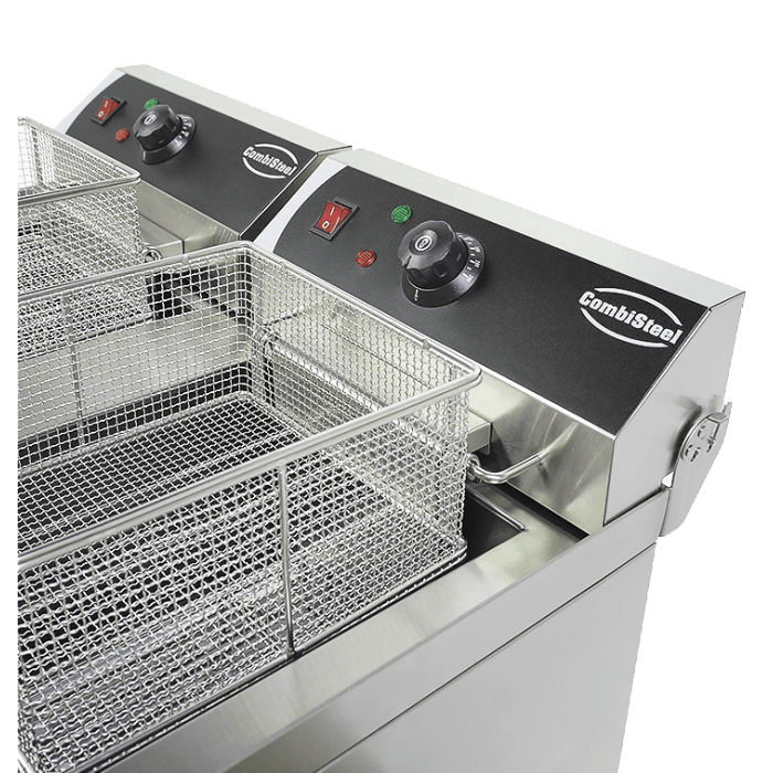 Elektro Tischfritteuse 2x10 Liter - 690x560x380 mm - 10 kW - Gastro-Bedarf24 GmbH
