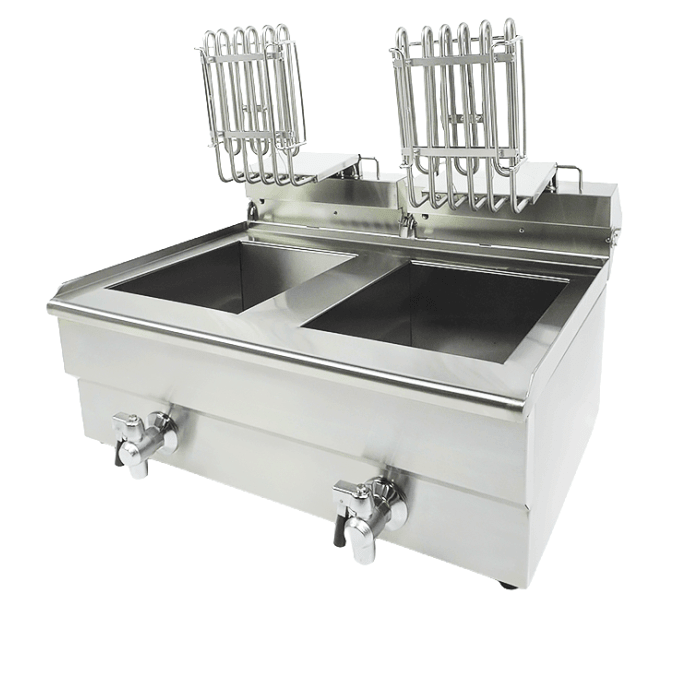 Elektro Tischfritteuse 2x10 Liter - 690x560x380 mm - 10 kW - Gastro-Bedarf24 GmbH