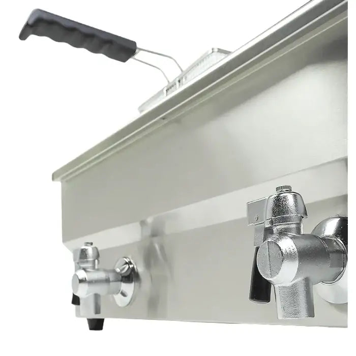 Elektro Tischfritteuse 2x10 Liter - 690x560x380 mm - 10 kW - Gastro-Bedarf24 GmbH