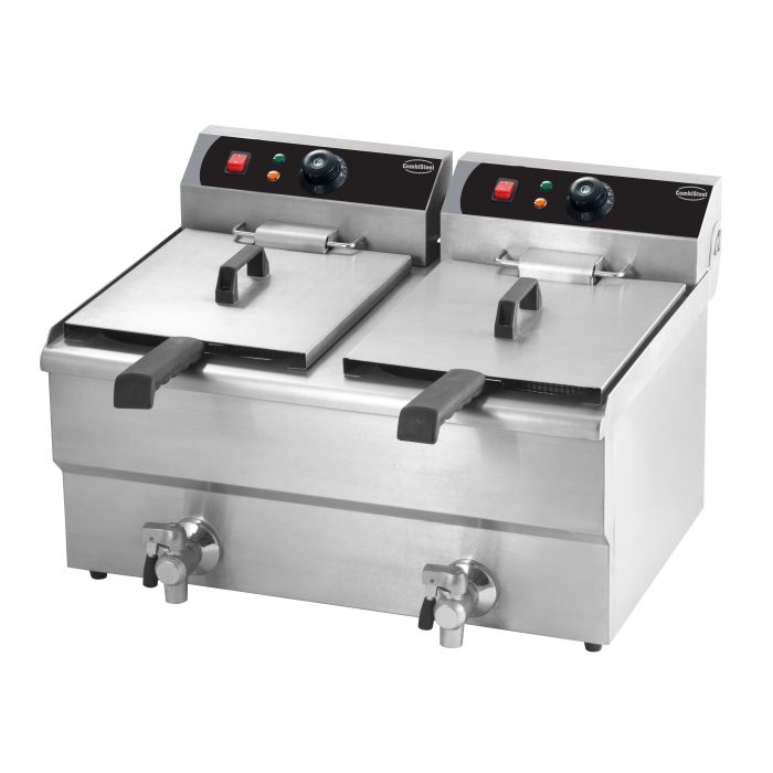 Elektro Tischfritteuse 2x10 Liter - 690x560x380 mm - 10 kW - Gastro-Bedarf24 GmbH