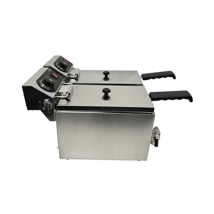 Elektro Tischfritteuse 2x4 Liter - 390x540x330 mm - 4 kw - Gastro-Bedarf24 GmbH