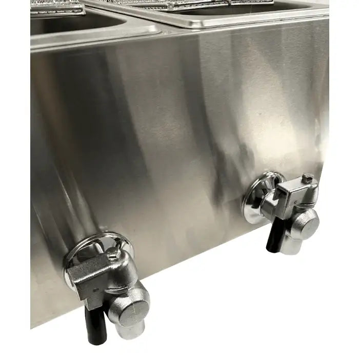 Elektro Tischfritteuse 2x4 Liter - 390x540x330 mm - 4 kw - Gastro-Bedarf24 GmbH