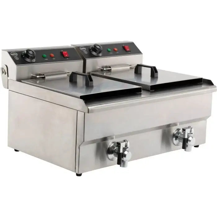 Elektro Tischfritteuse - 2x8 Liter - 630x505x355 mm - 6,6 kW - Gastro-Bedarf24 GmbH