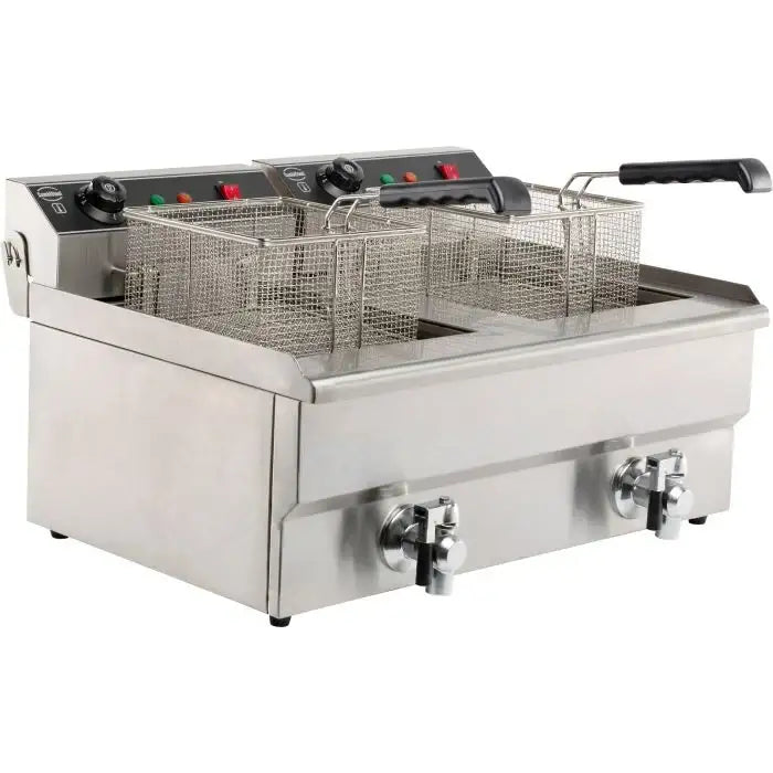 Elektro Tischfritteuse - 2x8 Liter - 630x505x355 mm - 6,6 kW - Gastro-Bedarf24 GmbH