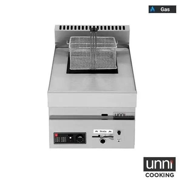 Gas-Fritteuse 1x8 Liter - 400x650x300 mm - 7 kW - Gastro-Bedarf24 GmbH